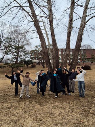 Commencement day for Young Woong, Jiwon and Gahyeon.
